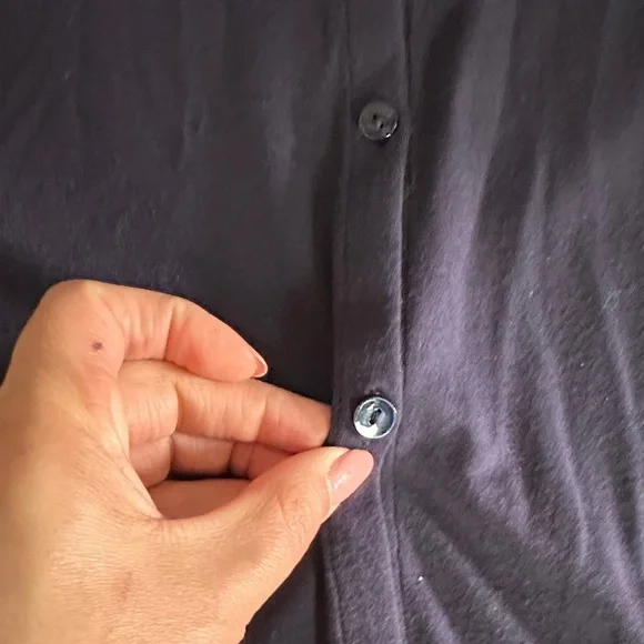 Eileen Fisher Tencel Jersey Shirtdress In Navy Women’s 1X Lightweight Casual - Picture 10 of 11